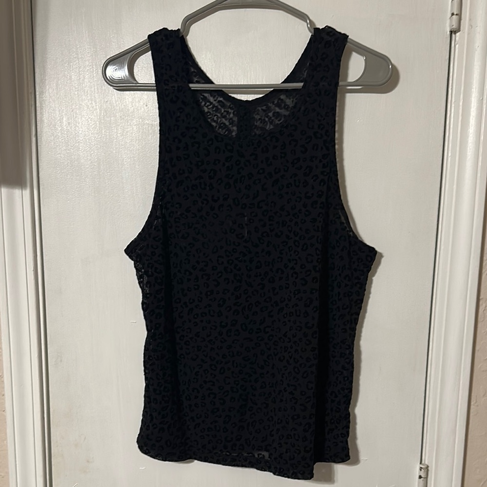 🌙 Zyia Black Leopard Print Tank Top